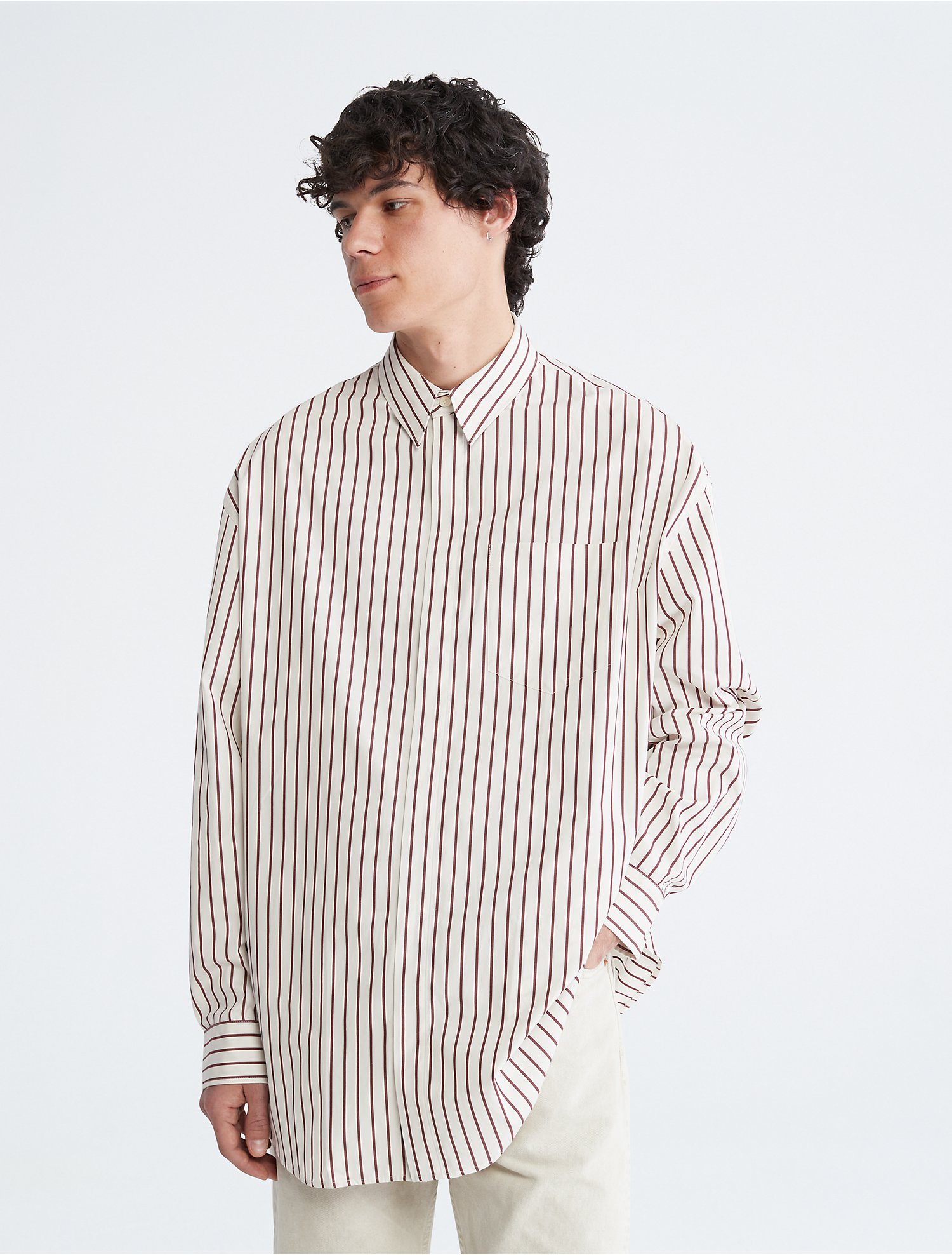 Draaien dynastie Geboorte geven Oversized Striped Button Down Shirt | Calvin Klein