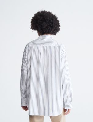 Relaxed Striped Button Down Shirt