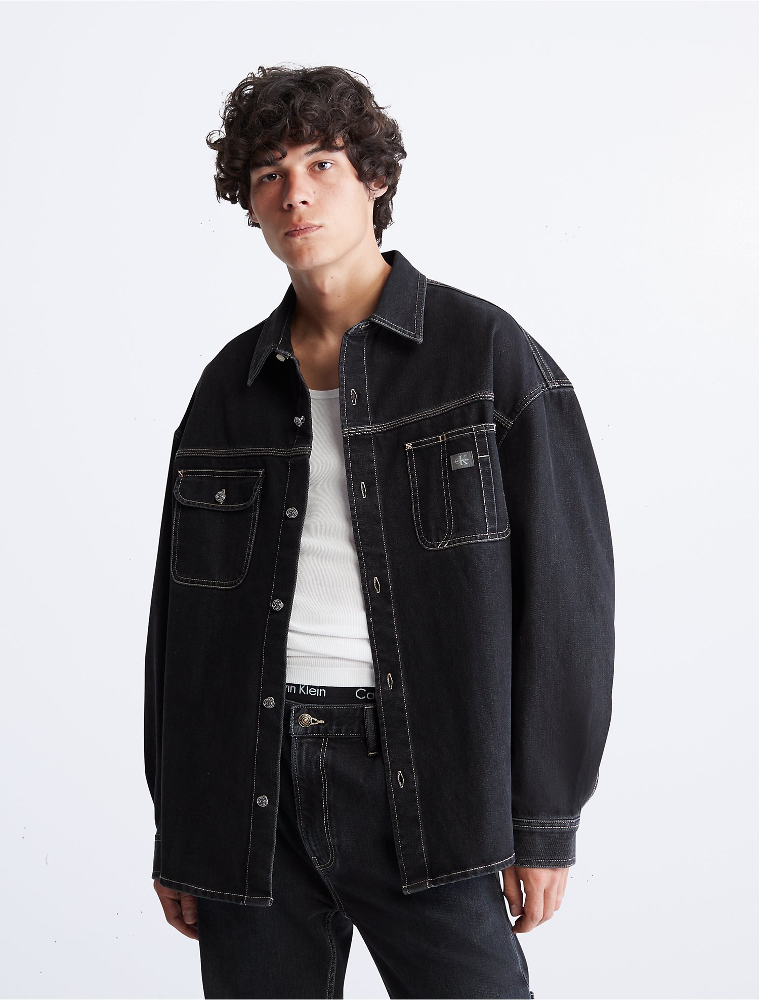 Uplift Washed Black Denim Workshirt | Calvin Klein