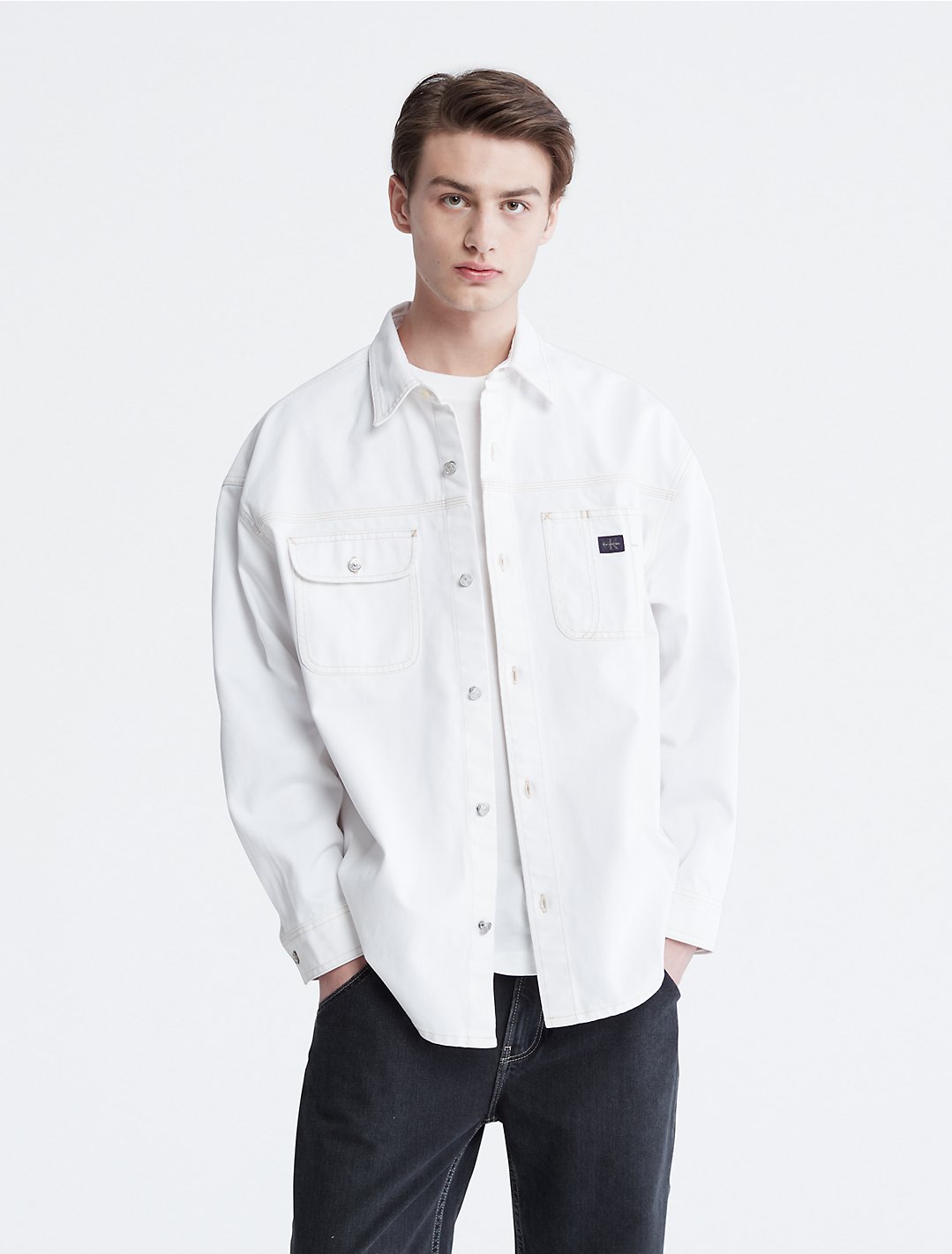 White Denim Shirt Jacket | Calvin Klein® Canada