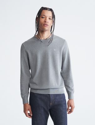 Calvin Klein Jeans monogram logo sweatshirt in blue