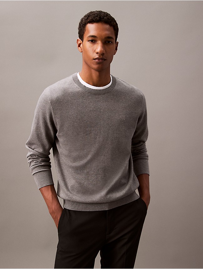 Smooth Cotton Quarter Zip Sweater | Calvin Klein Smooth Cotton Quarter Zip Sweater | Calvin Klein