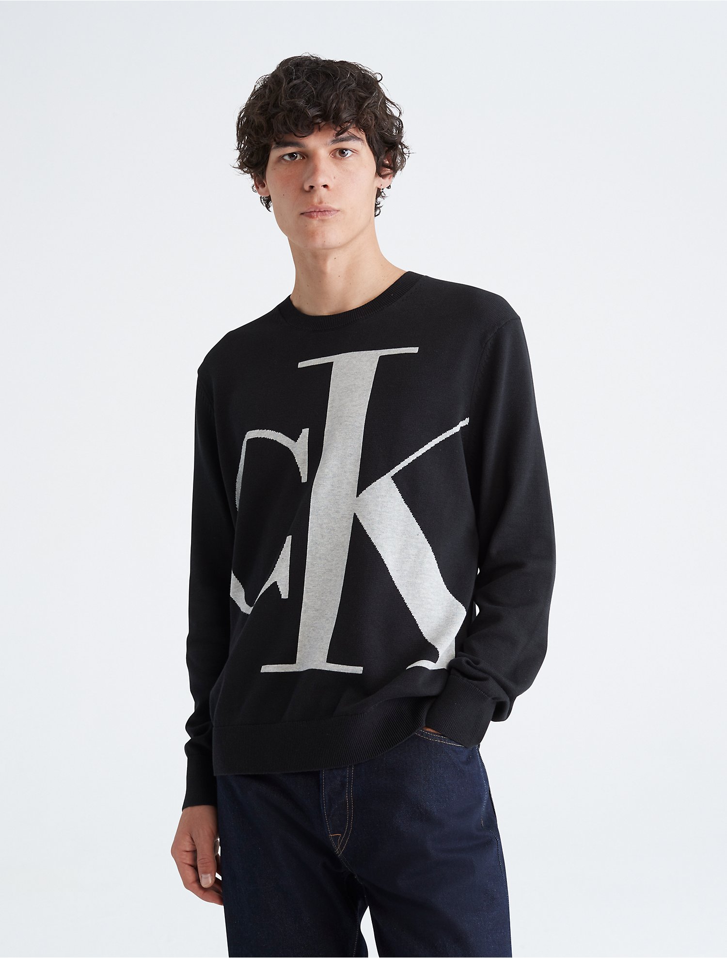 Suri Middelen interval Supima Cotton Monogram Logo Sweater | Calvin Klein