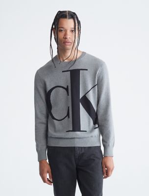 Calvin Klein Monogram Sweatshirt in Blue for Men