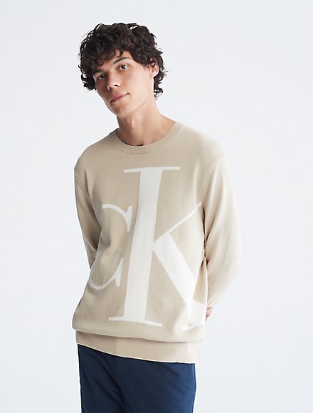 Sweatshirts Calvin Klein Men Men Clothing Calvin Klein Men Sweaters & Cardigans Calvin Klein Men Sweatshirts Calvin Klein Men gray L Sweatshirt CALVIN KLEIN 3 