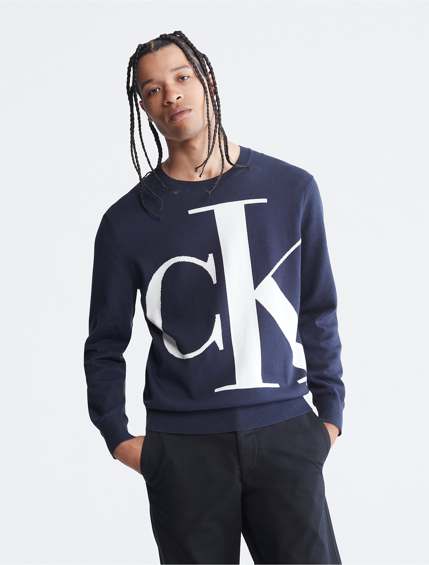 Gorgelen Rijden plotseling Supima Cotton Monogram Logo Sweater | Calvin Klein