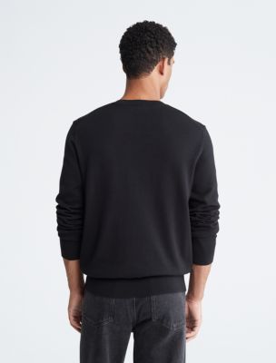 Calvin Klein Jeans Core Monogram Logo Cotton Sweatshirt, Ck Black