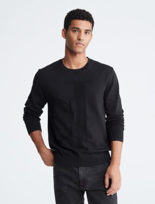 Mens black calvin klein on sale sweatshirt