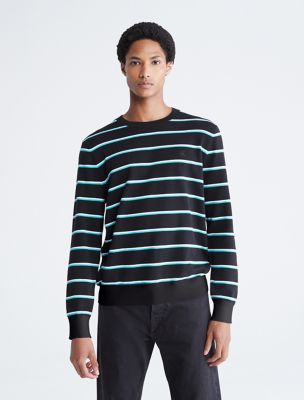 Calvin klein striped on sale sweater