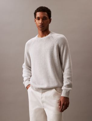 Calvin klein white sweater deals