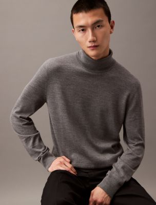 Extra Fine Merino Blend Turtleneck Sweater Calvin Klein