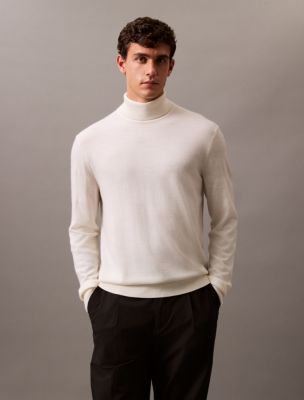 Extra Fine Merino Blend Turtleneck Sweater Calvin Klein