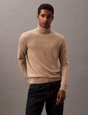 Extra Fine Merino Blend Turtleneck Sweater Calvin Klein