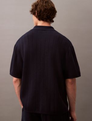 Jacquard Mesh Sweater Polo Shirt | Calvin Klein