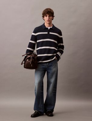 Striped Polo Sweater