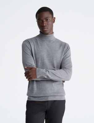 Extra Fine Merino Wool Blend Turtleneck Sweater