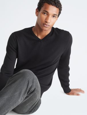 Calvin klein men's sale v neck sweater