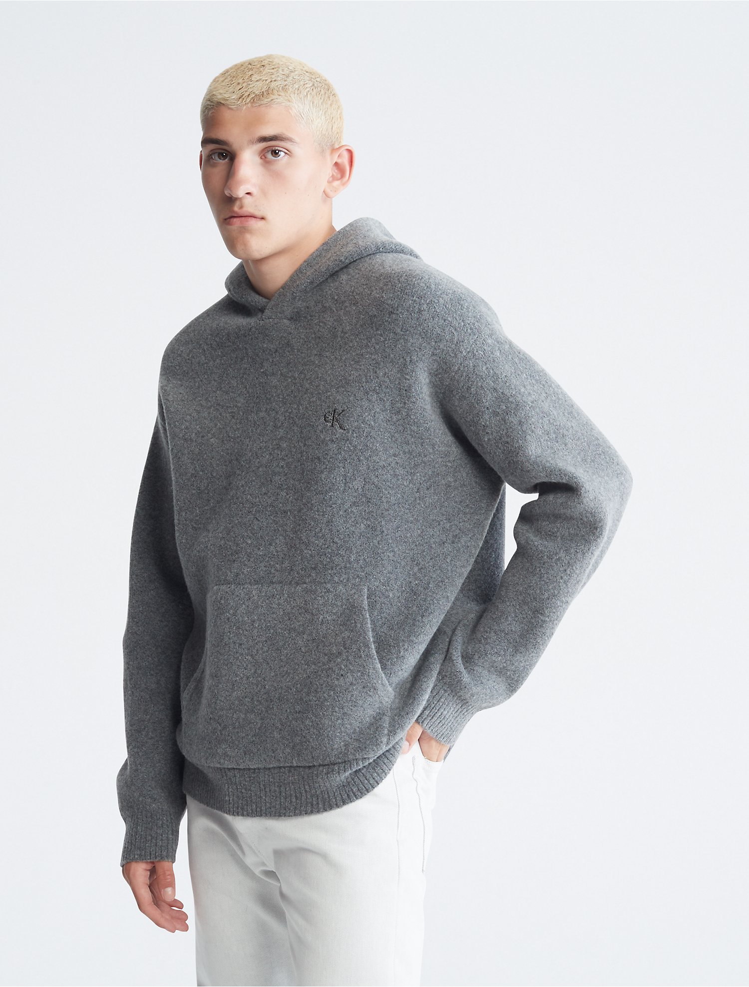 Long Sleeve Pullover Hoodie Sweater | Calvin Klein
