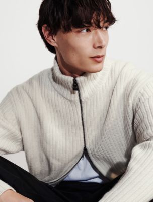 Ribbed Zip Sweater | Calvin Klein Ribbed Zip Sweater | Calvin Klein
