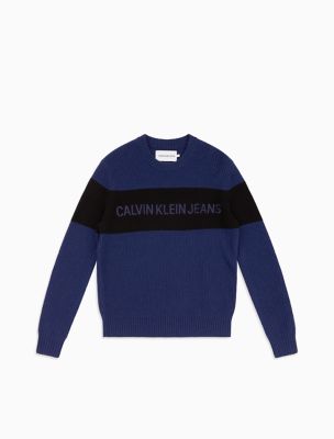 calvin klein colorblock sweater