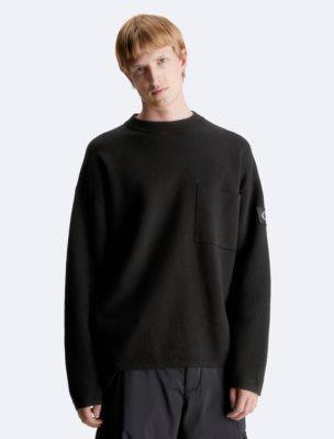 Static Monogram Logo Crewneck Sweatshirt, Calvin Klein