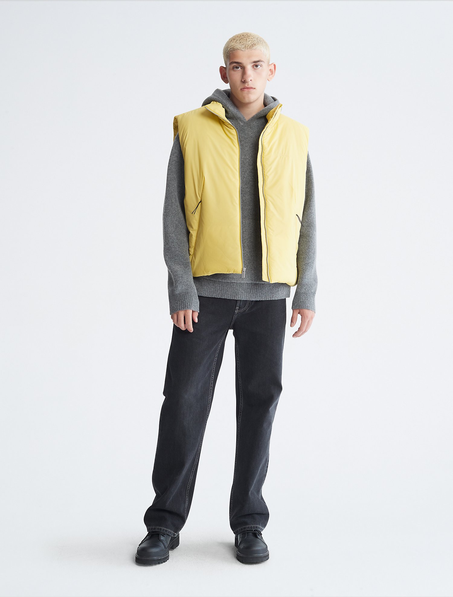 consensus Samengesteld Zuidelijk Recycled Nylon Full Zip Puffer Vest | Calvin Klein® USA