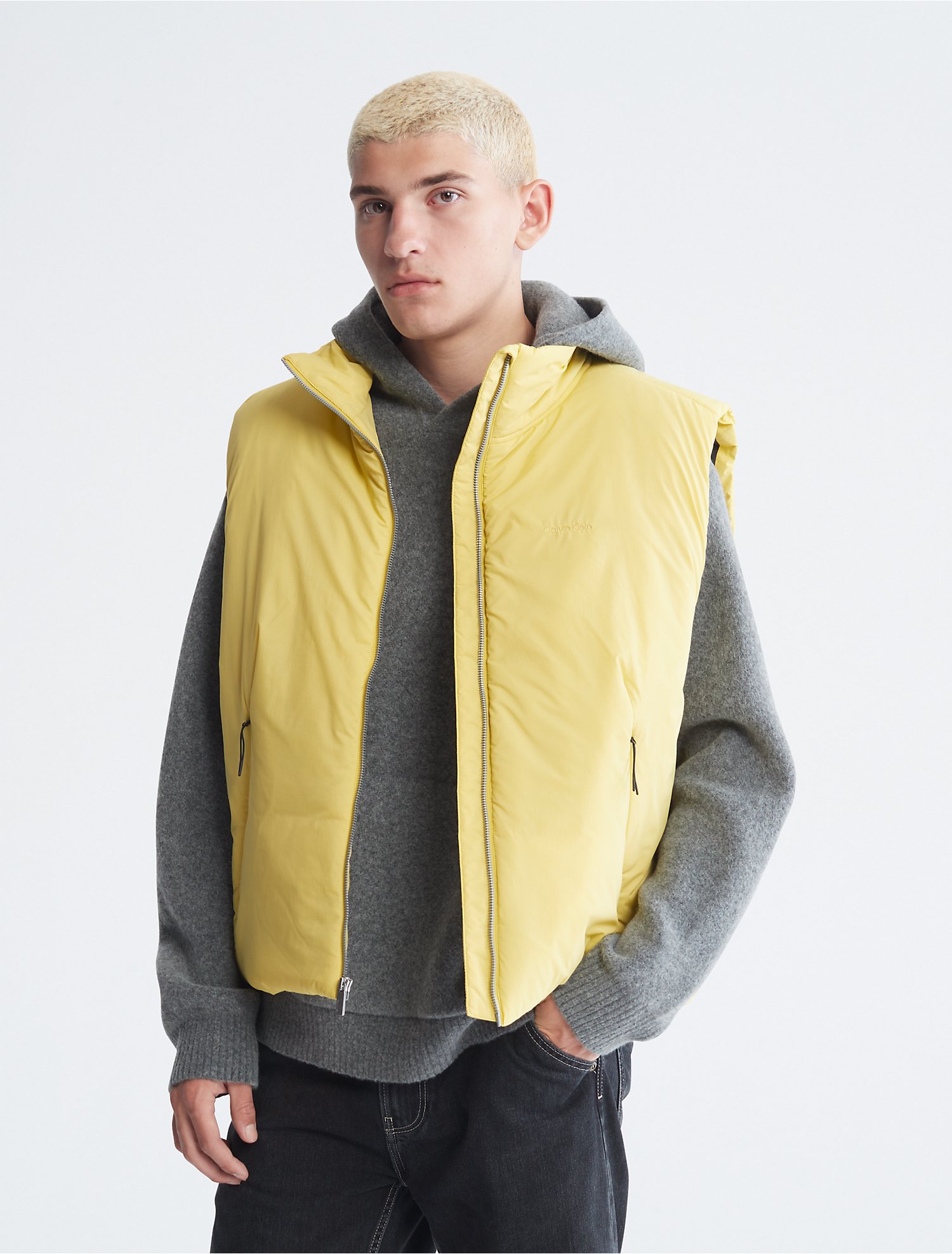 Recycled Nylon Full Zip Puffer Vest | Calvin Klein