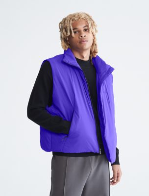 Calvin Klein Ck One Mesh Bonded Hooded Puffer Vest, $149