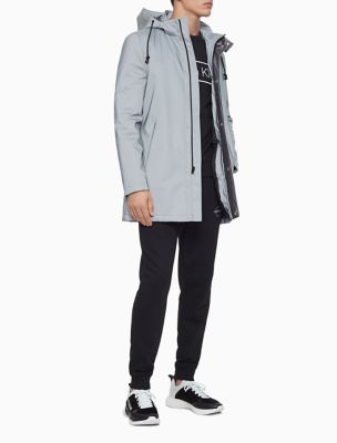 calvin klein reflective raincoat