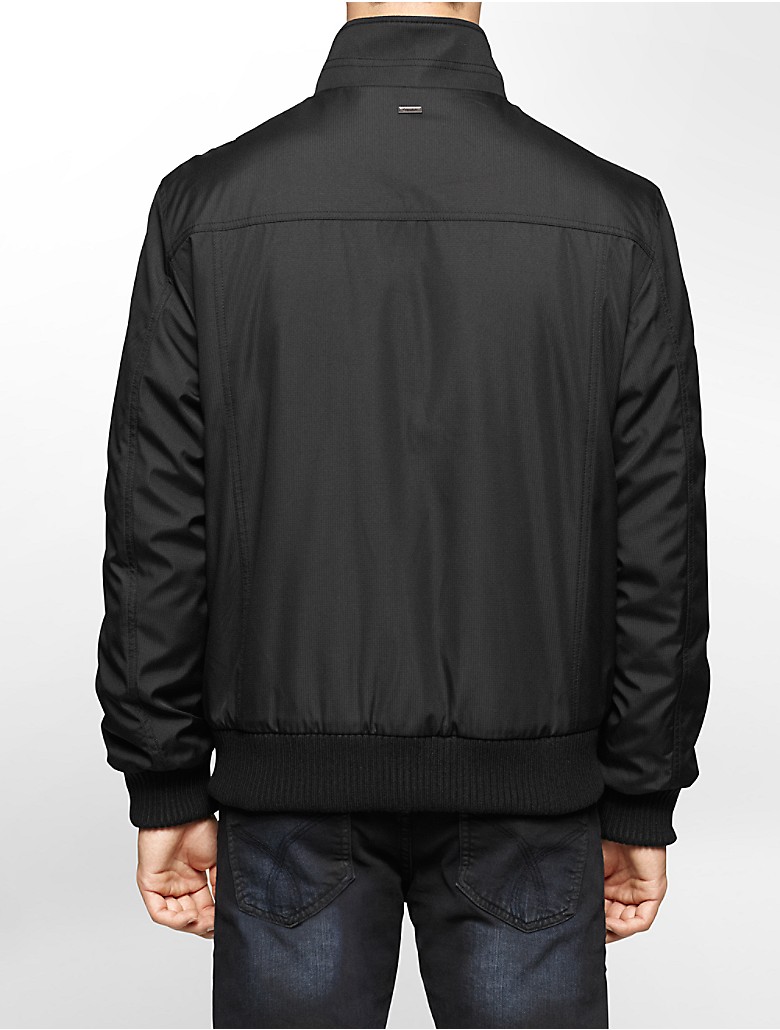 calvin klein mens ripstop zip front bomber jacket | eBay