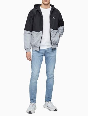 calvin klein nylon hooded jacket