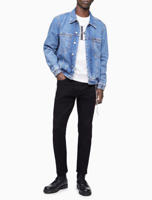 calvin klein jeans classic colorblock trucker jacket