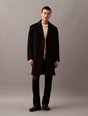 Cashmere Wool Blend Overcoat Calvin Klein