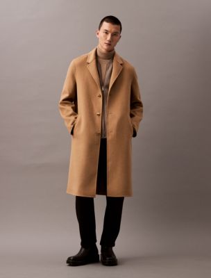 Calvin shops klein mock neck wool coat