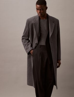 Brushed Wool Blend Top Coat | Calvin Klein® USA