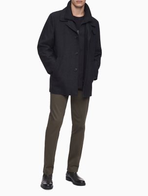 men's wool herringbone overcoat