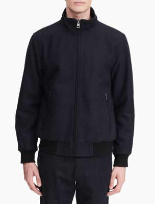 calvin klein wool bomber jacket