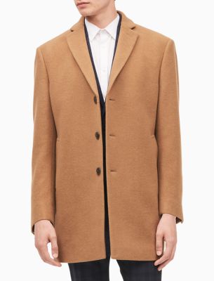 calvin klein men's wool coat