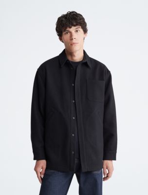 Wool Blend Shirt Jacket | Calvin Klein® Canada