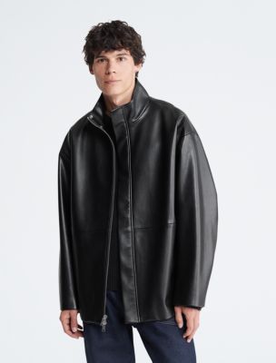 Black Faux-Leather Bomber Jacket-BESTSELLER