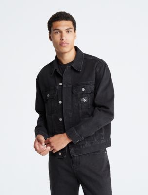 Calvin klein men's denim trucker clearance jacket