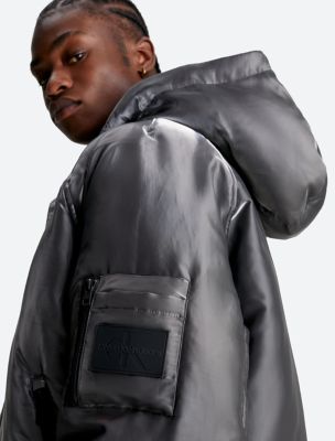 Metallic Klein® Bomber Puffer Jacket | USA Calvin