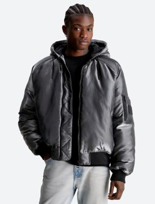 Metallic Puffer Bomber Jacket Calvin Klein Canada