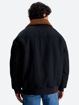 Calvin Klein reversible bomber jacket in black