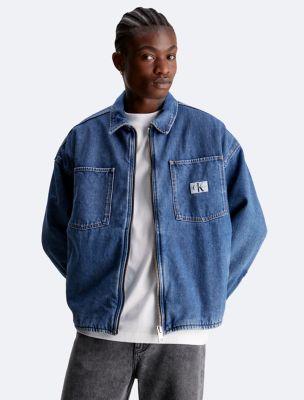 Boxy Zip Denim Shirt Jacket | Calvin Klein