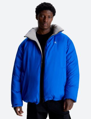 Calvin Klein Men's Reversible 90s Puffer Jacket - Blue - M
