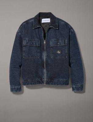 Zip Up Padded Denim Jacket Calvin Klein®