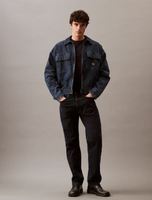 Black denim jacket calvin hot sale klein