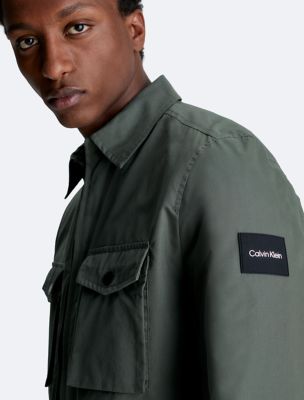 Cotton Blend Shirt Jacket | Calvin Klein® Canada