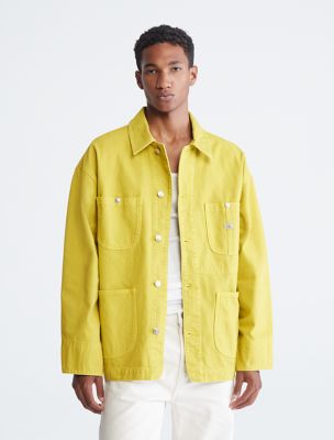 Calvin klein yellow denim on sale jacket